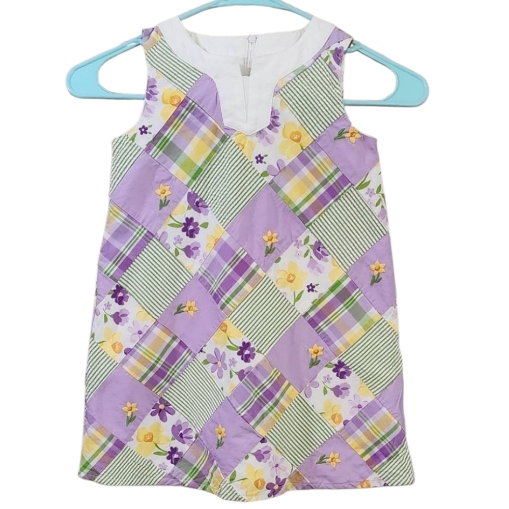 GYMBOREE FLORAL QUILT DESIGN DRESS